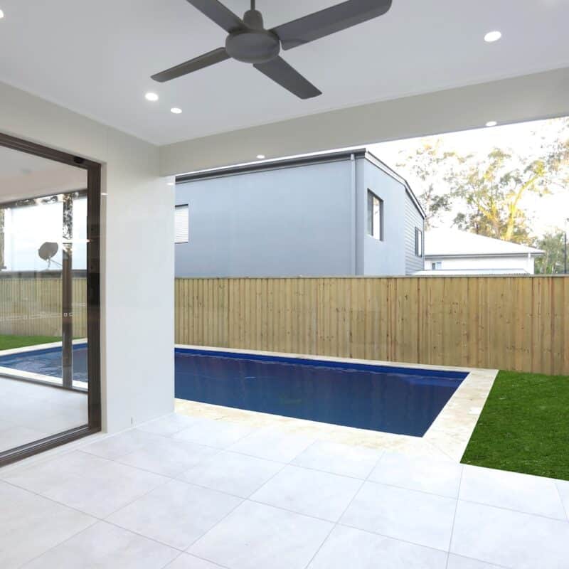 Modern custom two-storey home designed for a narrow block in Brisbane